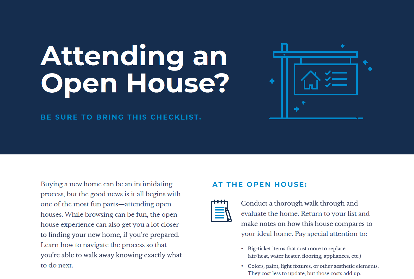 Seller Open House Checklist